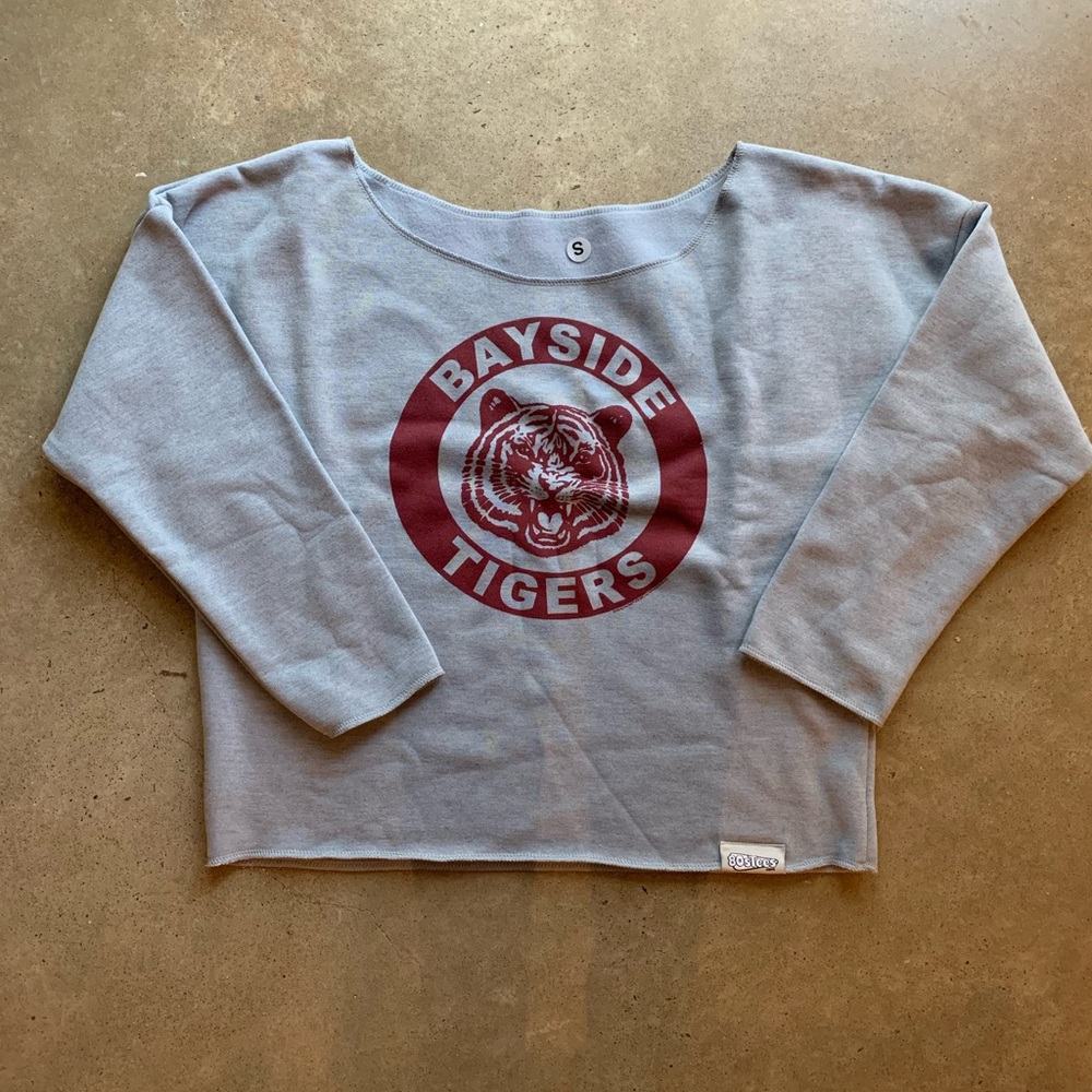 Bayside Tigers off-shoulder sweatshirt size small